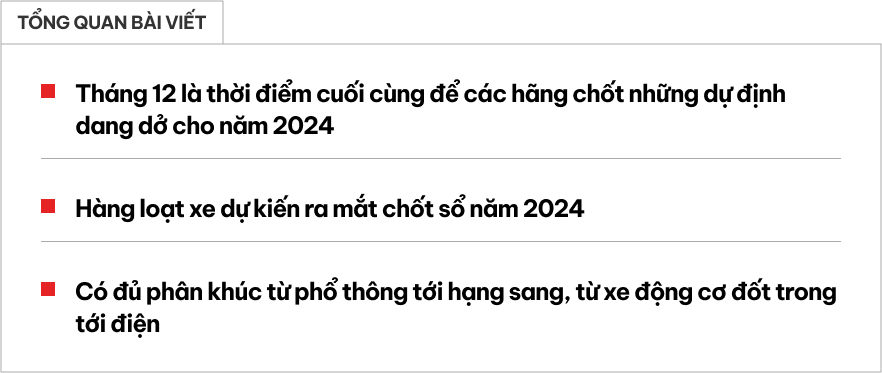 10 xe dự kiến ra mắt Việt Nam chốt năm 2024: 6 xe Trung Quốc, 2 mẫu CUV cỡ D có bản nâng cấp- Ảnh 1.