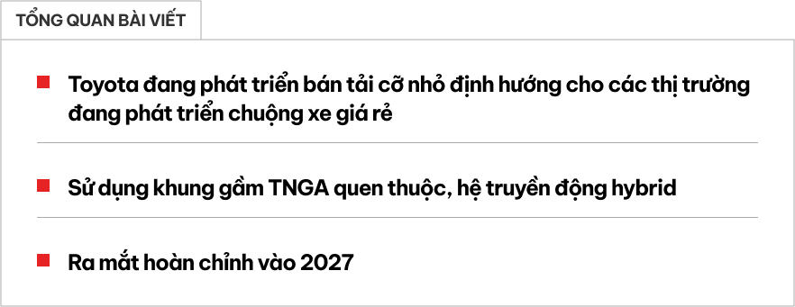 Toyota vừa ‘xác nhận’ tin hot với đại lý về bán tải nhỏ hơn Hilux: Có gì khiến Ford, Hyundai phải dè chừng?- Ảnh 1.