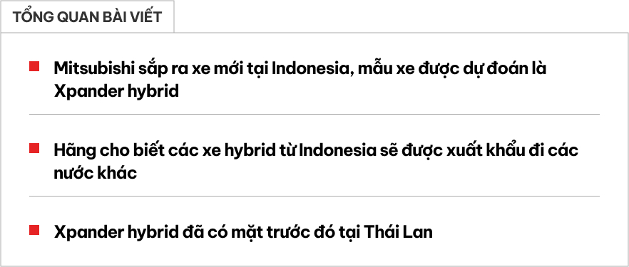 Mitsubishi Xpander hybrid sắp tăng hiện diện tại ĐNÁ, có thể về Việt Nam cạnh tranh XL7? - Ảnh 1.