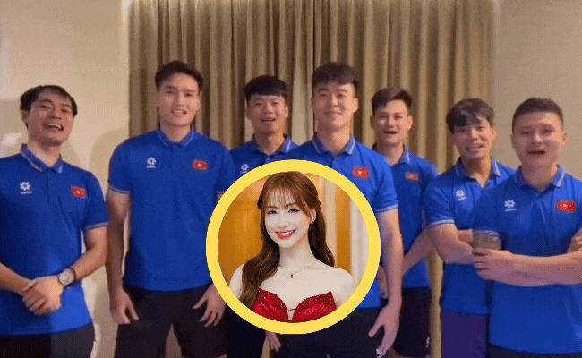 Sao nữ Vbiz được dàn trai đẹp đình đám ĐT Việt Nam hô tên nhưng nam thần 8 múi lại chiếm spotlight vì... quên bài- Ảnh 1. Sao nữ Vbiz được dàn trai đẹp đình đám ĐT Việt Nam hô tên nhưng nam thần 8 múi lại chiếm spotlight vì... quên bài- Ảnh 1.