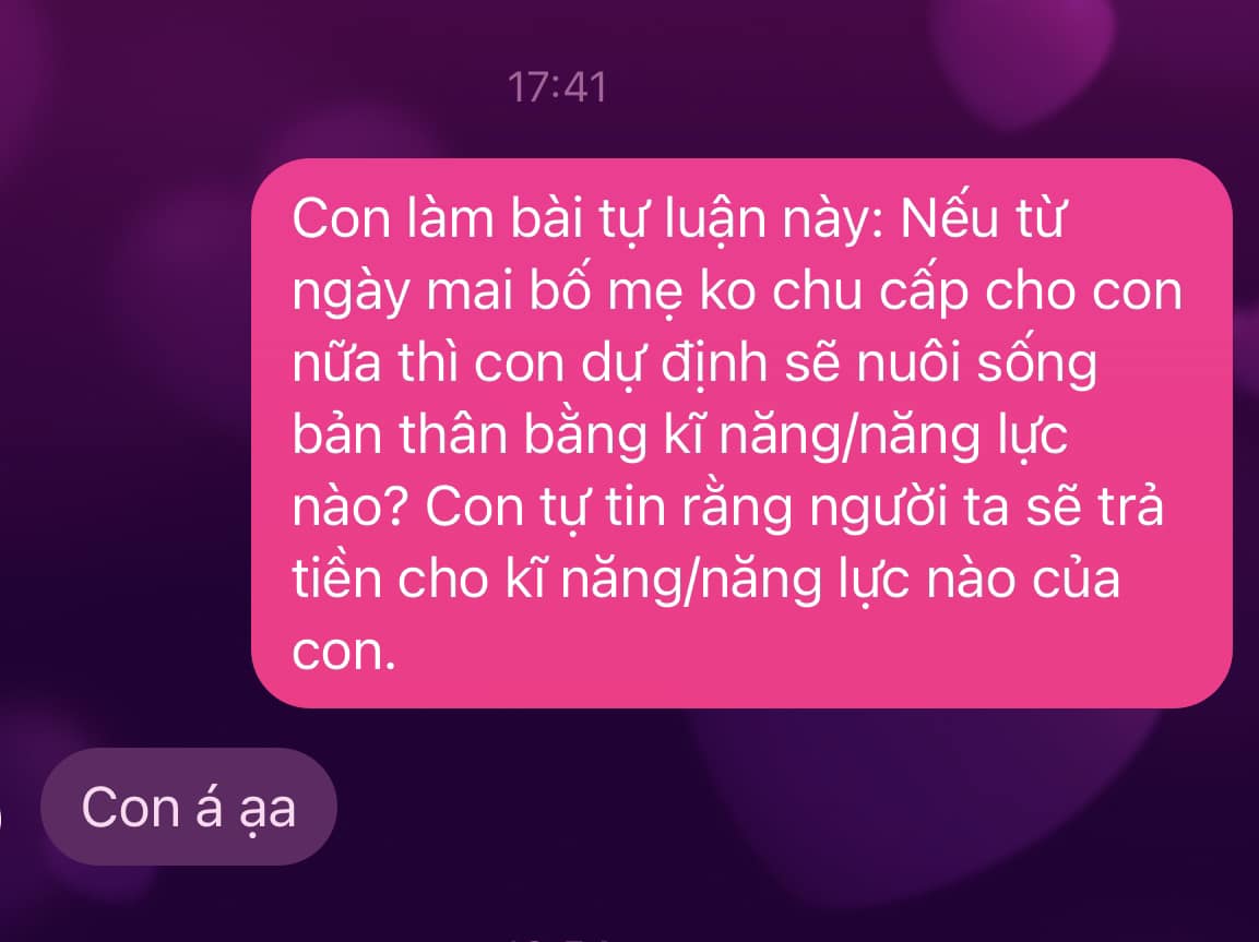 Bà mẹ Hà Nội ra bài tập "Con sẽ làm gì để nuôi sống bản thân nếu bố mẹ không chu cấp": Loạt câu trả lời "sang chấn"- Ảnh 1.