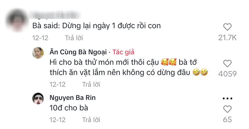 Hơn 6 triệu người dõi cụ bà "mukbang" pizza, trà sữa... qua camera của cháu gái - Ảnh 9.