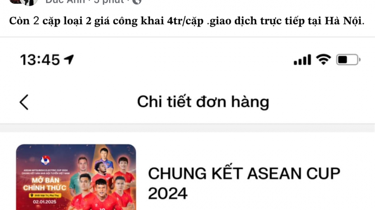 Giá vé chợ đen chung kết ASEAN Cup 2024 xem ĐT Việt Nam tăng đỉnh nóc, kịch trần như concert ATVNCG