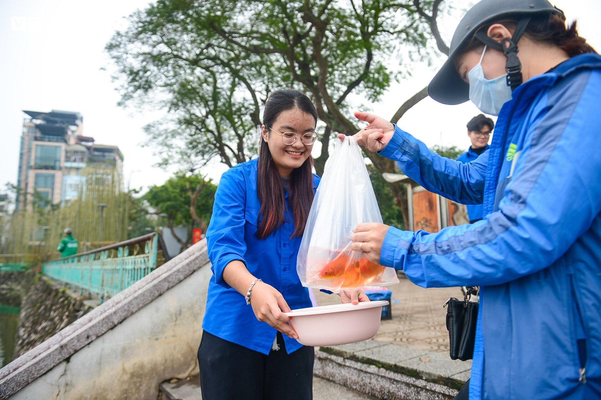 Người Hà Nội thả cá chép tiễn ông Công ông Táo về trời- Ảnh 3.