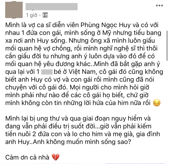 Rộ tin Phùng Ngọc Huy đã có vợ con tại Mỹ, còn bị bà xã 