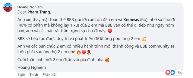 HOT: Xemesis và Xoài Non từ bỏ toàn bộ 40% cổ phần quán ăn mang thương hiệu, lý do gây bất ngờ!- Ảnh 3. HOT: Xemesis và Xoài Non từ bỏ toàn bộ 40% cổ phần quán ăn mang thương hiệu, lý do gây bất ngờ!- Ảnh 3.