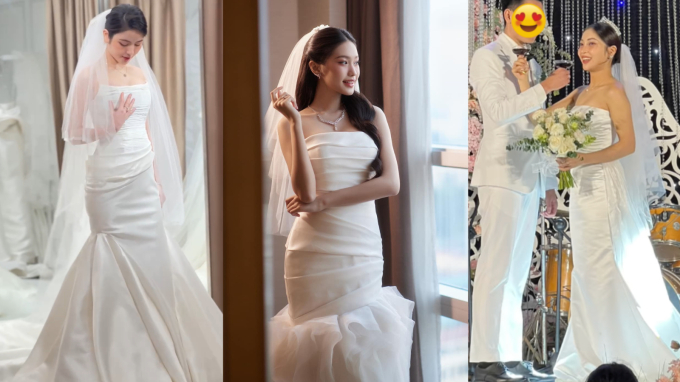 Chu Thanh Huyền tung ảnh thử váy cưới, lại bị so sánh với Nhật Lê và Doãn Hải My- Ảnh 2.
