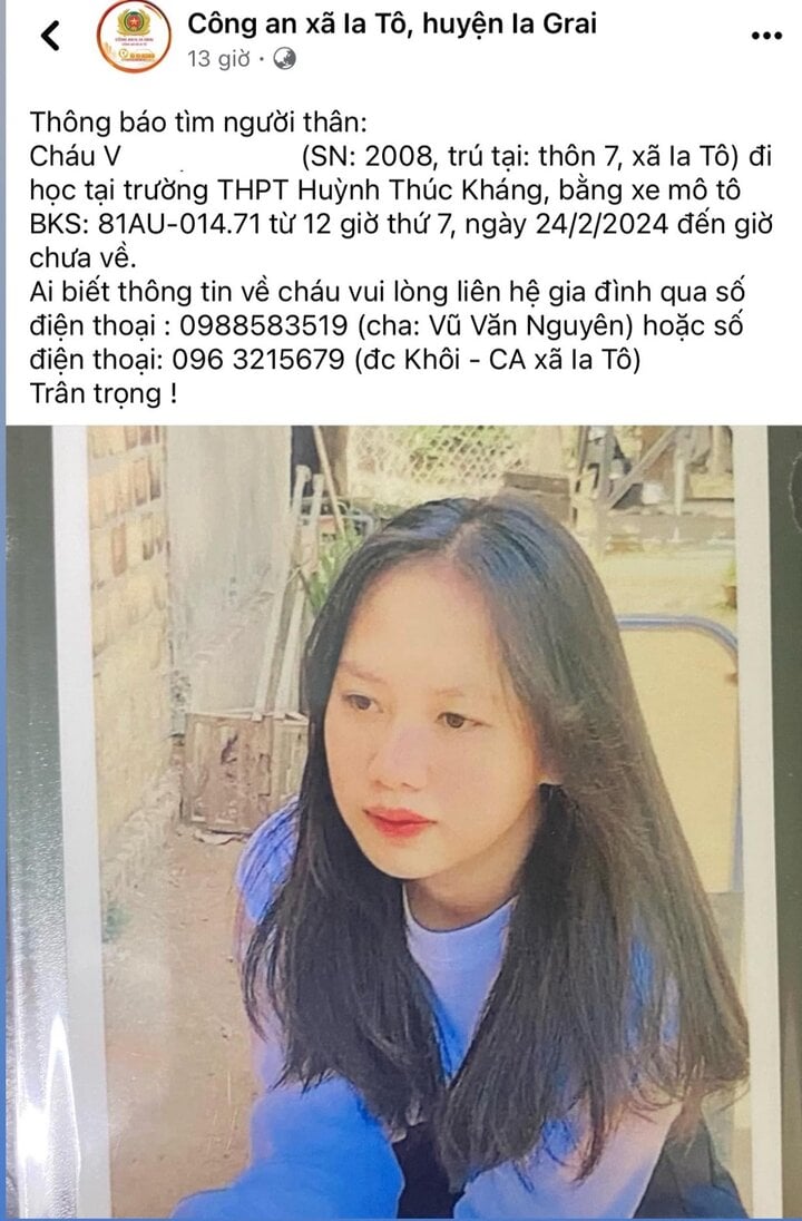 Tìm thấy nữ sinh 16 tuổi ở Gia Lai đi học rồi mất tích bí ẩn- Ảnh 1.