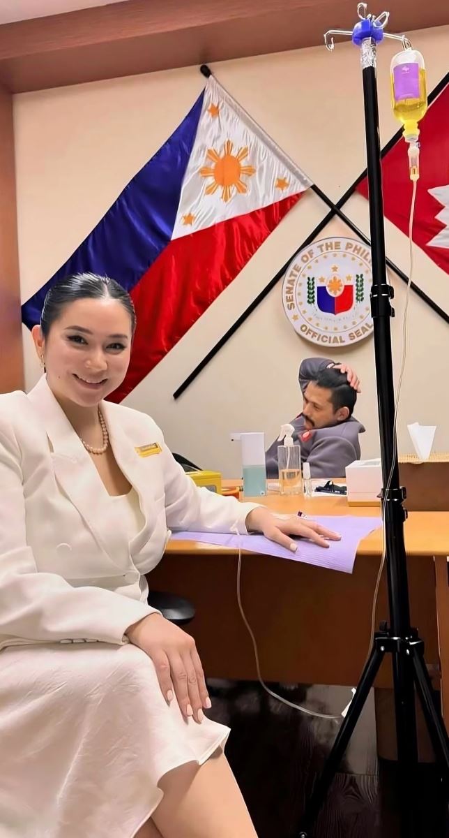 Vợ Thượng nghị sĩ Philippines gây tranh cãi khi tiêm trắng da trong văn phòng chồng- Ảnh 2.