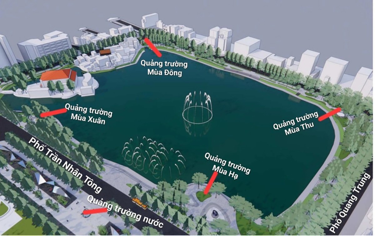 Cận cảnh hiện trạng hồ Thiền Quang trước đề xuất xây dựng 5 quảng trường- Ảnh 13.