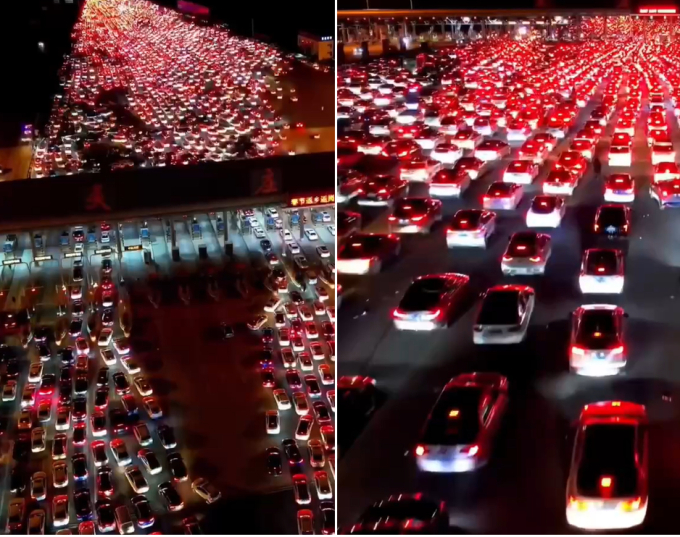 Choáng với hình ảnh xe cộ chật cứng trong mùa Xuân vận tại Trung Quốc, người dân vẫn được khen vì một điều- Ảnh 2.