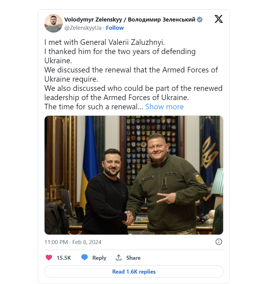 Ông Zelensky chính thức sa thải Tổng tư lệnh Quân đội: Binh sĩ Ukraine phẫn nộ- Ảnh 1.