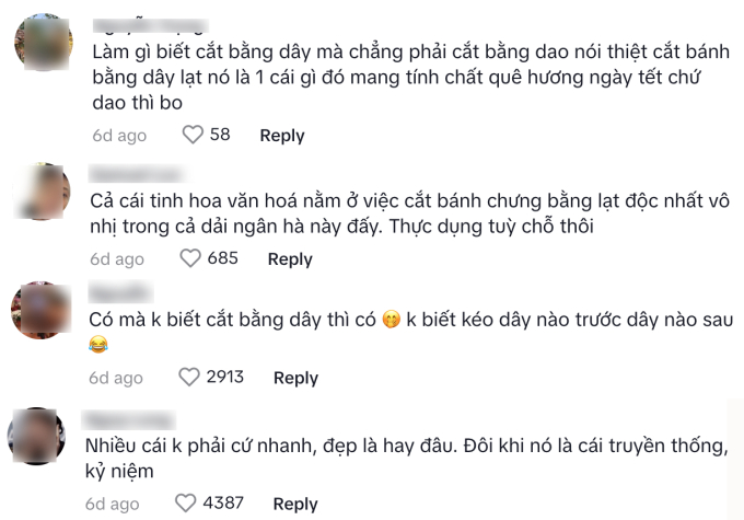 Khẳng định cắt bánh chưng phải dùng dao mới chuẩn, cô gái khiến dân mạng tranh cãi dữ dội- Ảnh 3.