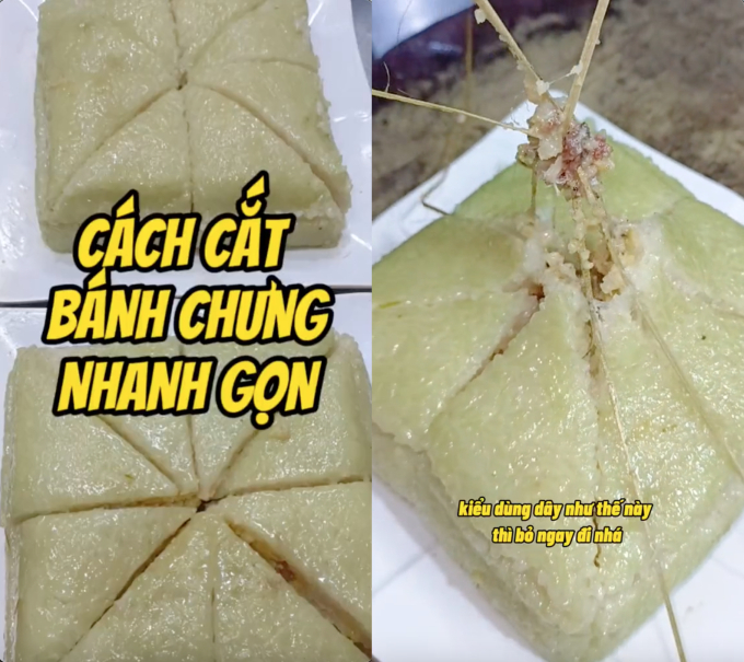 Khẳng định cắt bánh chưng phải dùng dao mới chuẩn, cô gái khiến dân mạng tranh cãi dữ dội- Ảnh 1.