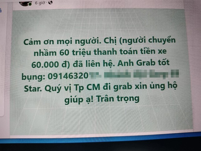 Đi xe ôm 60 nghìn đồng, khách trả nhầm 60 triệu đồng- Ảnh 1.