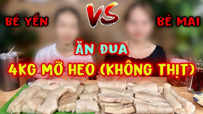 Dân mạng “rợn người” với màn thách đấu mukbang mỡ heo của bé Mai: bị chê kém duyên, ăn bất chấp để lấy tiền?- Ảnh 1.