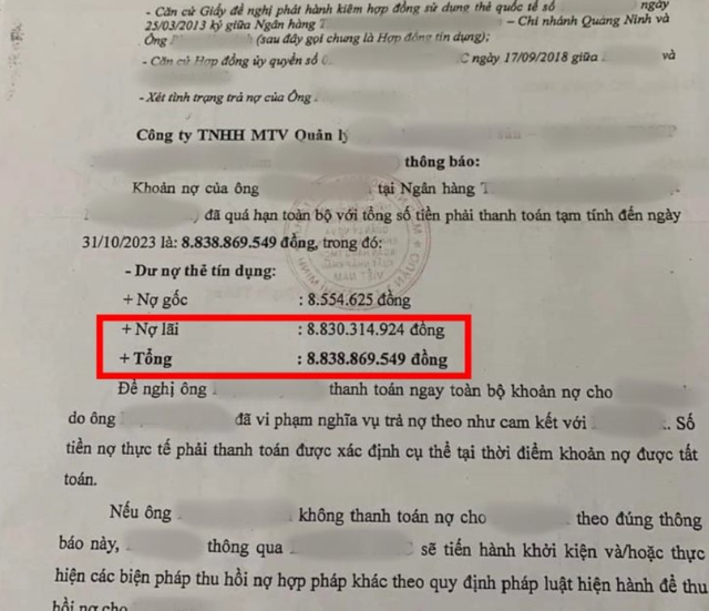 Vụ vay thẻ tín dụng 8,5 triệu, ôm nợ xấu 8,8 tỷ đồng: Trường hợp nào ngân hàng không thể đòi tiền?- Ảnh 3.