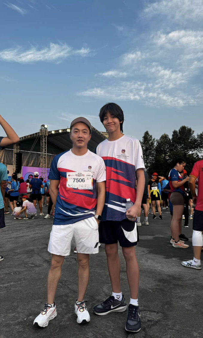 Tham gia hoạt động thể thao cùng bố, Subeo nhà Cường Đô La gây sốt với chiều cao khủng ở tuổi 14- Ảnh 2.