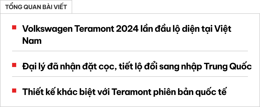 VW Teramont 2024 đã về Việt Nam: Nhiều điểm giống Teramont X vừa ra mắt, dễ thêm công nghệ đấu Explorer- Ảnh 1.