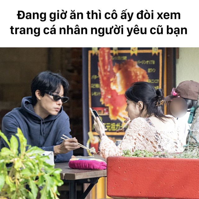 Loạt ảnh chế biểu cảm của Han So Hee với Ryu Jun Yeol ở Hawaii gây sốt: Sáng thứ 2, đang ăn thì sếp nhắn!- Ảnh 7.