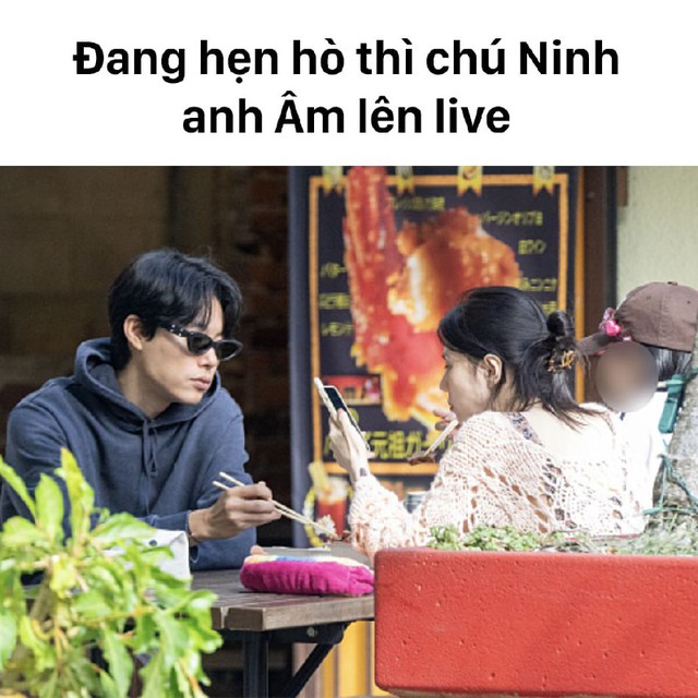 Loạt ảnh chế biểu cảm của Han So Hee với Ryu Jun Yeol ở Hawaii gây sốt: Sáng thứ 2, đang ăn thì sếp nhắn!- Ảnh 5.