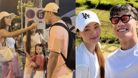 Hot lại khoảnh khắc Dianka v&eacute;o m&aacute; B&ugrave;i Tiến Dũng, một biểu cảm đủ thấy n&agrave;ng mẫu T&acirc;y say m&ecirc; ch&agrave;ng cầu thủ quốc d&acirc;n thế n&agrave;o- Ảnh 1.