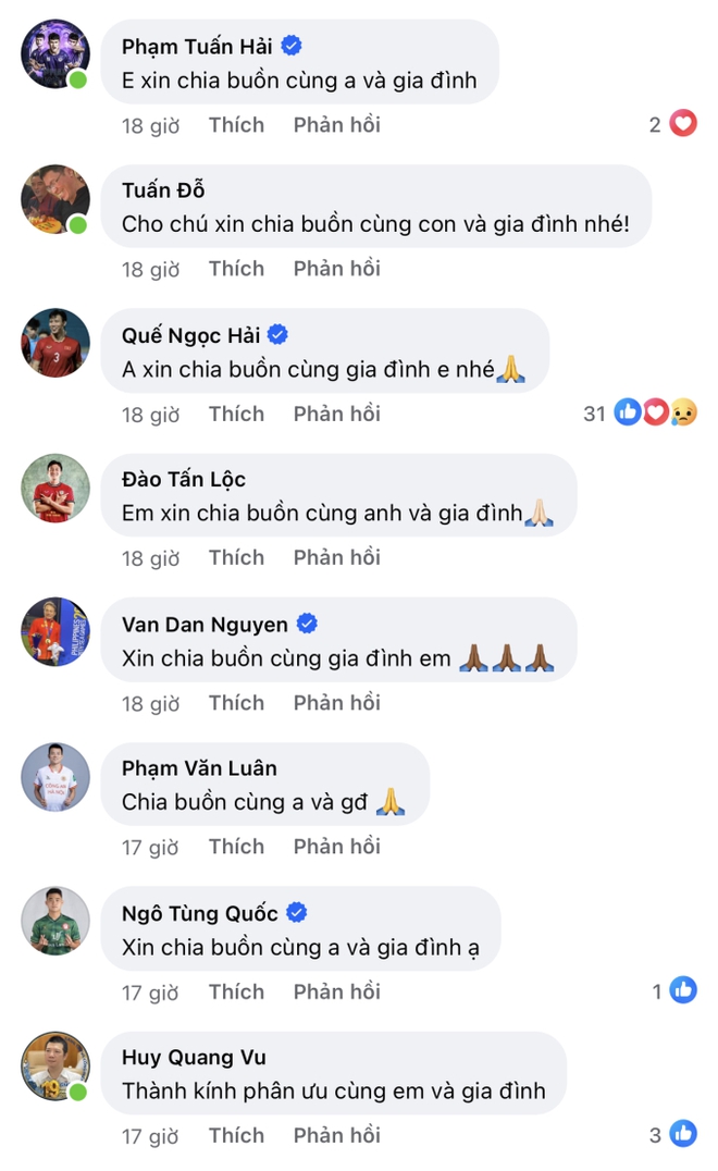 Bố của Bùi Tiến Dũng, Tiến Dụng qua đời: Quang Hải, Tiến Linh... chia buồn, thủ môn U23 Việt Nam mong đồng đội mạnh mẽ vượt qua nỗi đau- Ảnh 3.