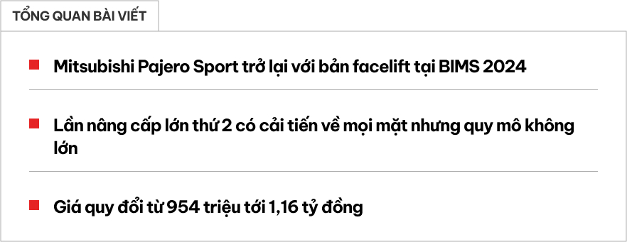 Ảnh thực tế Mitsubishi Pajero Sport 2024 dễ về Việt Nam năm nay: Động cơ mới, thêm công nghệ đấu Fortuner- Ảnh 1.