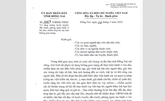 Chủ tịch huyện bị lừa hơn 100 tỷ đồng, Đồng Nai chỉ đạo 'nóng'- Ảnh 1.