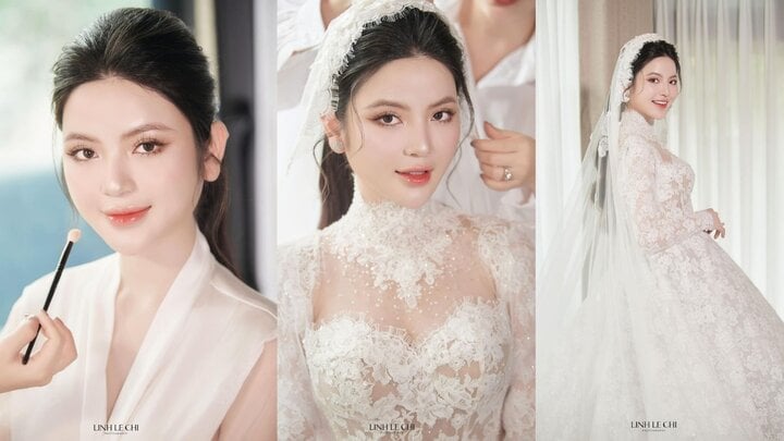 Ngắm nhan sắc cô dâu Chu Thanh Huyền trong ngày cưới Quang Hải- Ảnh 2.