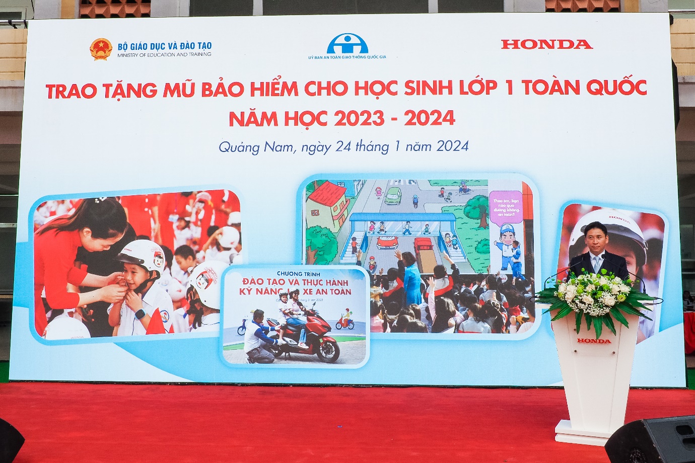 Hành trình Trao tặng mũ bảo hiểm cho học sinh lớp 1 trên toàn quốc năm học 2023 – 2024 của Honda Việt Nam- Ảnh 1.
