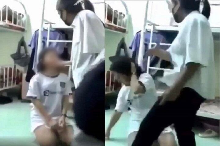 Nữ sinh lớp 10 ở Kon Tum bị bạn bắt quỳ gối, đánh tới tấp vào mặt- Ảnh 1.
