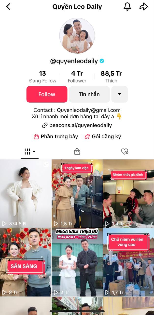 Quyền Leo Daily - Chủ kênh TikTok vừa có phiên livestream bán hàng thu về hơn 72 tỷ đồng sau 12 tiếng là ai?- Ảnh 5.