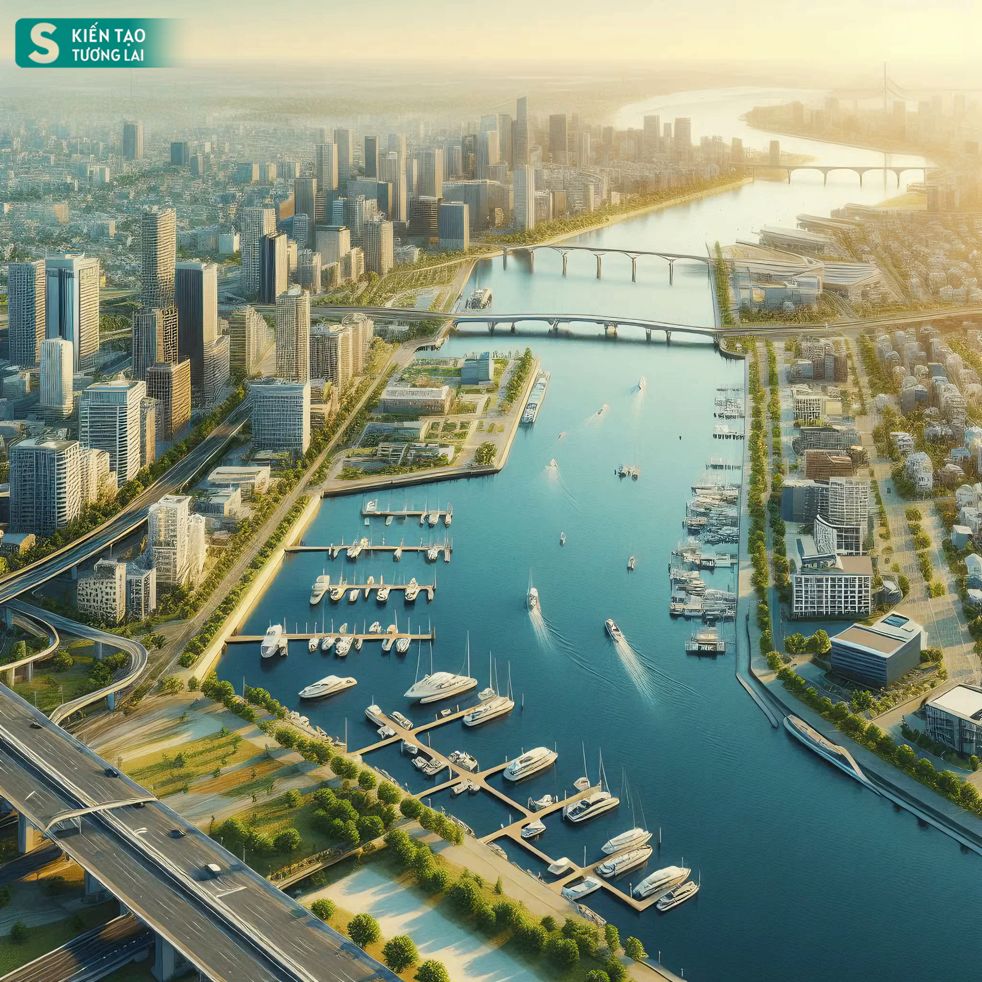 Ngắm TP ven sông Hồng đẹp ngoạn mục trong tương lai ở Hà Nội - sánh ngang với Seoul, Thượng Hải?- Ảnh 2.