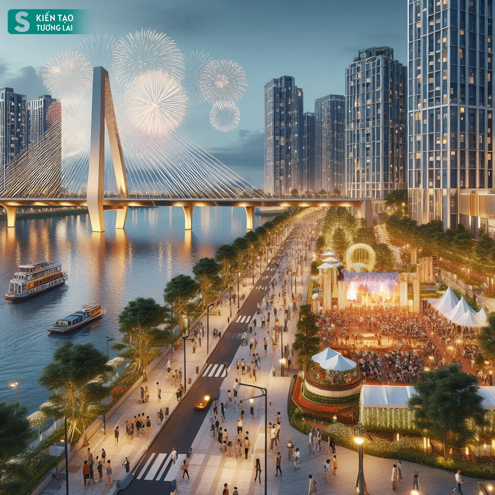 Ngắm TP ven sông Hồng đẹp ngoạn mục trong tương lai ở Hà Nội - sánh ngang với Seoul, Thượng Hải?- Ảnh 9.