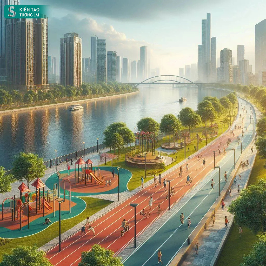 Ngắm TP ven sông Hồng đẹp ngoạn mục trong tương lai ở Hà Nội - sánh ngang với Seoul, Thượng Hải?- Ảnh 11.
