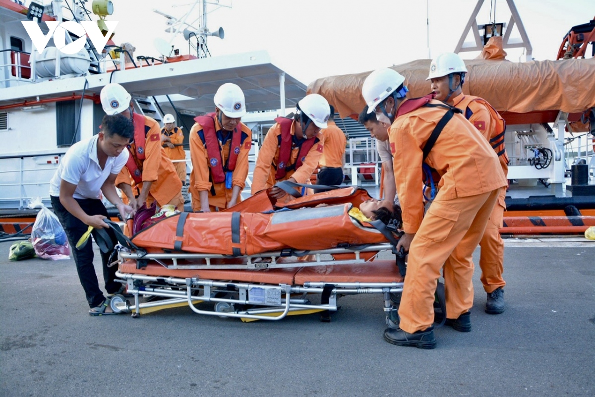 Cấp cứu thuyền viên tàu cá Bình Định bị nạn trên biển- Ảnh 3.