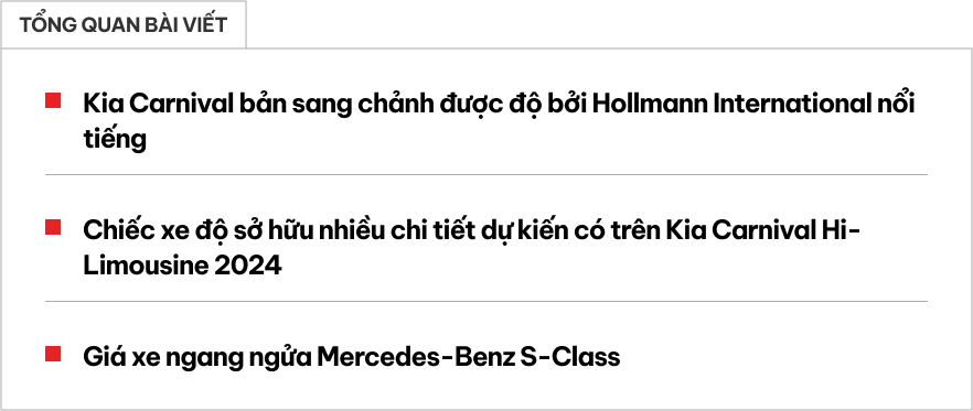 Đây là chiếc Kia Carnival giá ngang Mercedes S-Class: Có hẳn TV Samsung 27inch, tiện nghi miễn chê khi đi đường dài- Ảnh 1.