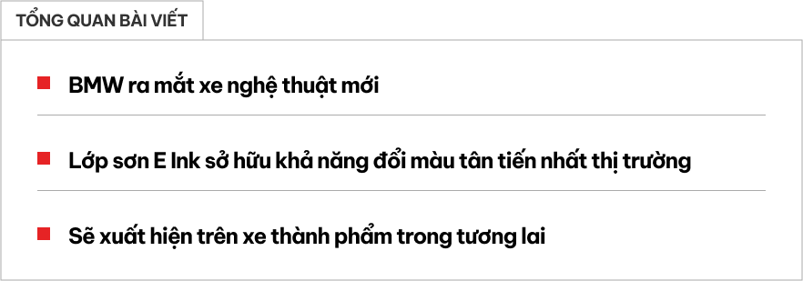 Sơn đổi màu BMW lên tầm cao mới: Hàng triệu hạt sơn di chuyển trên 4 dải màu khi dòng điện chạy qua- Ảnh 1.