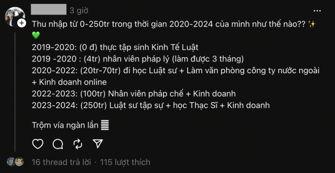 Bùng nổ trend khoe thu nhập trên Threads: Nhiều người đi lên từ cảnh ví rỗng giờ kiếm vài trăm triệu/tháng, vẫn gây tranh cãi vì 1 lý do- Ảnh 3.