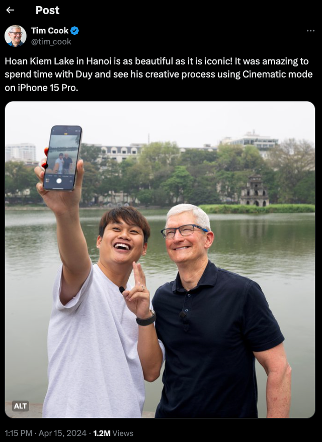 Ảnh của Tim Cook chụp với Duy Thẩm bị CĐM quốc tế nghi ngờ Photoshop- Ảnh 2.