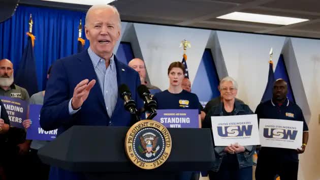 Tổng thống Joe Biden phát biểu tại Pittsburgh, bang Pennsylvania hôm 17-4. Ảnh: Reuters