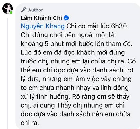 Lâm Khánh Chi bức xúc đăng đàn vì bị MC Nguyên Khang 