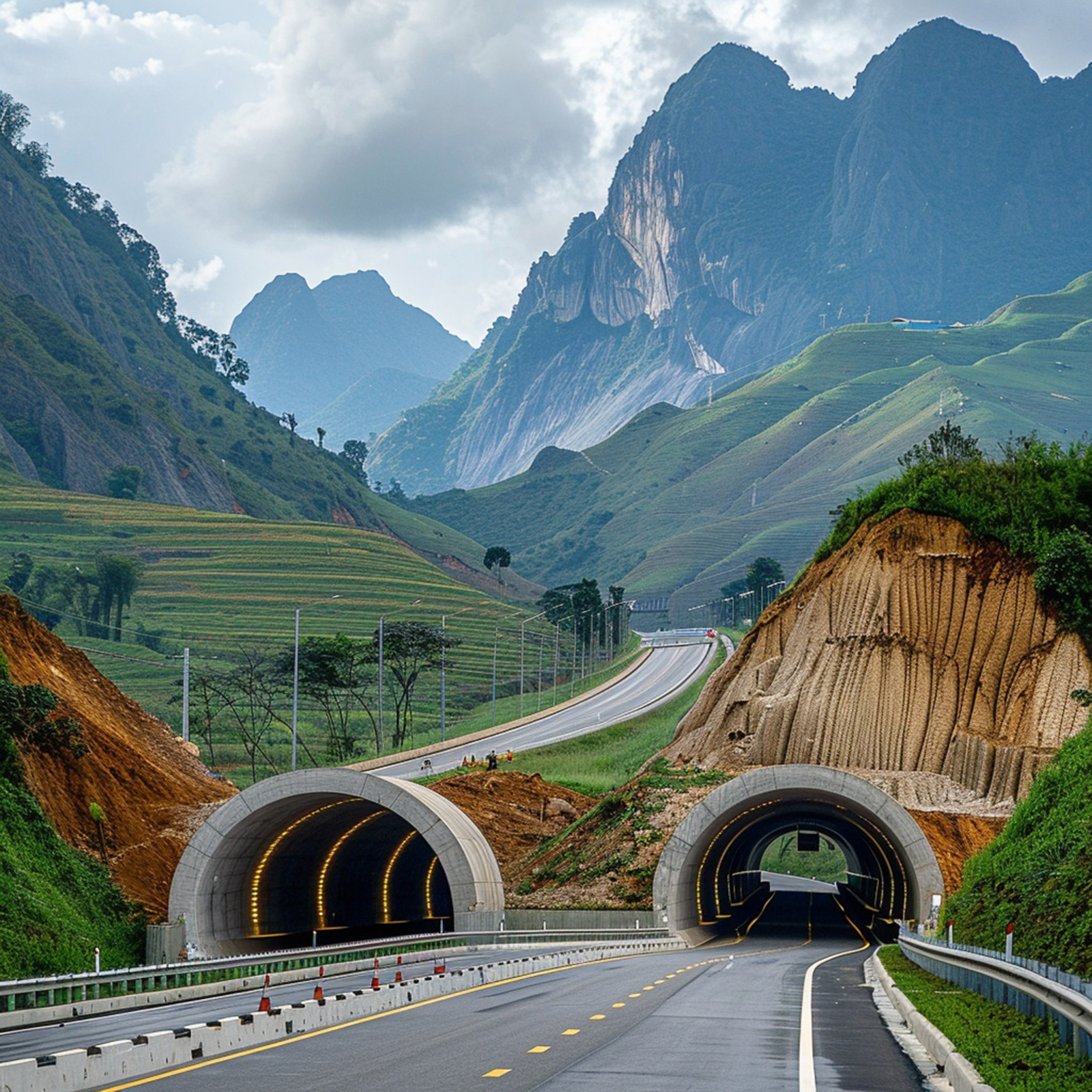 Cao tốc gần 10.000 tỷ đồng sẽ có 3 hầm xuyên núi, cầu dây văng nhịp chính dài nhất Việt Nam- Ảnh 4.
