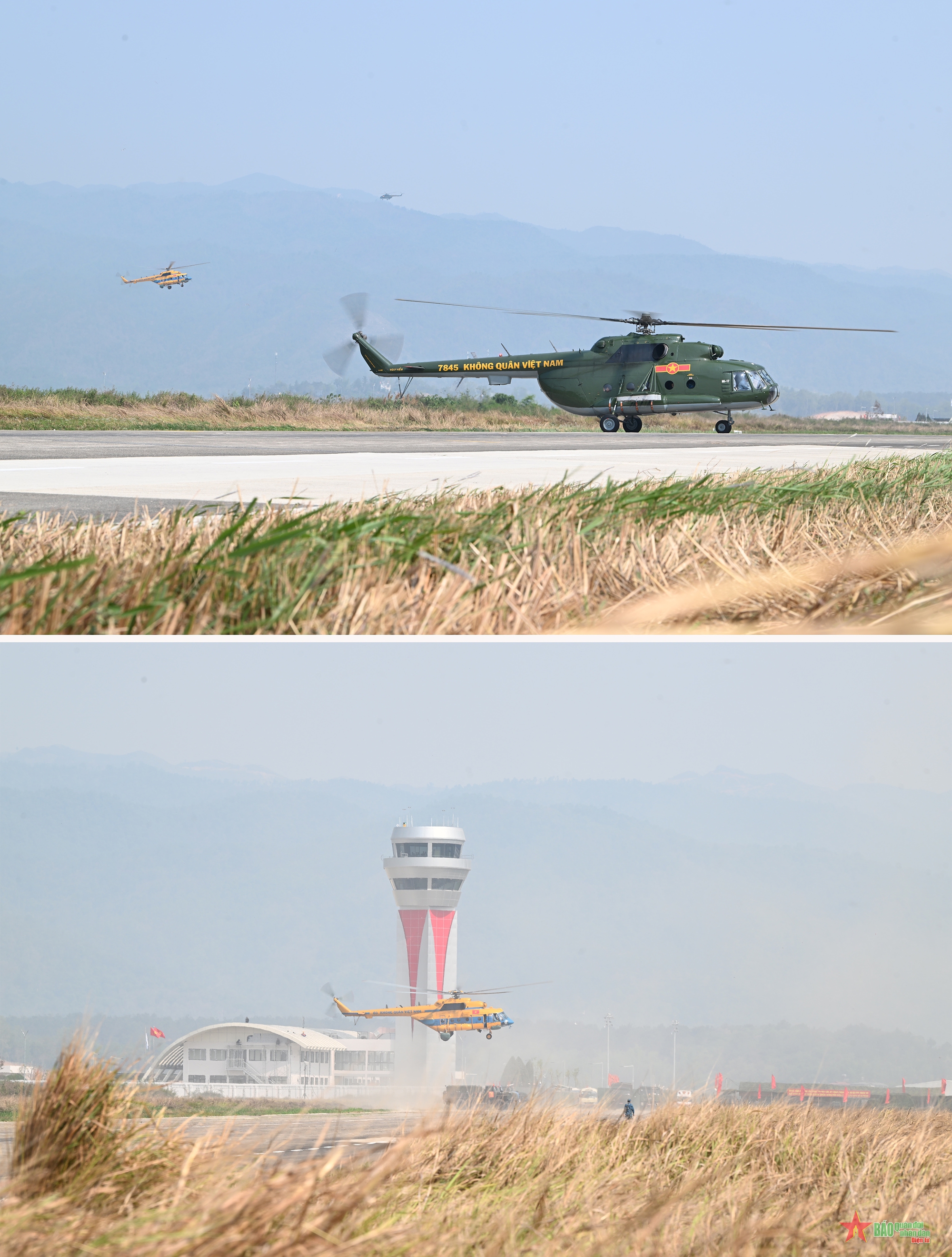 Cận cảnh dàn 12 chiếc trực thăng của Không quân Việt Nam lần đầu xuất hiện tại sân bay Điện Biên- Ảnh 2.