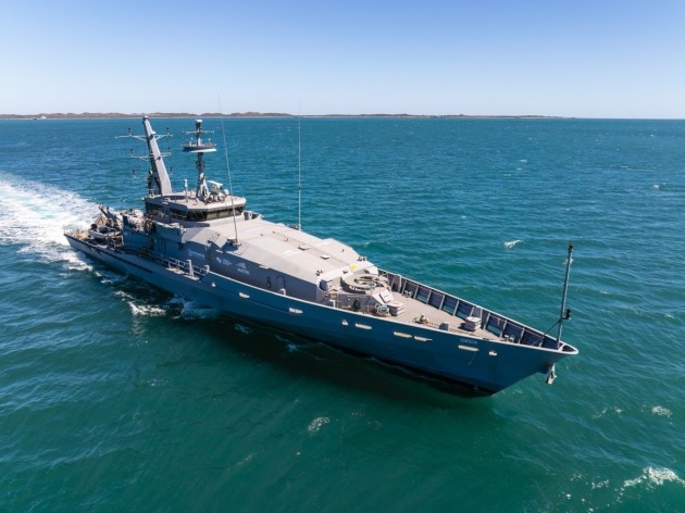 Australia thử nghiệm tàu tuần tra hàng hải cỡ lớn không người lái Sentinel- Ảnh 1.