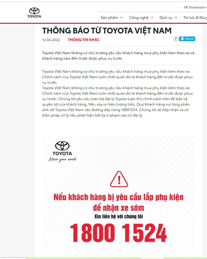 Toyota Việt Nam: Chưa nhận được phản ánh nào từ khách hàng về việc bán xe 'bia kèm lạc'- Ảnh 2.