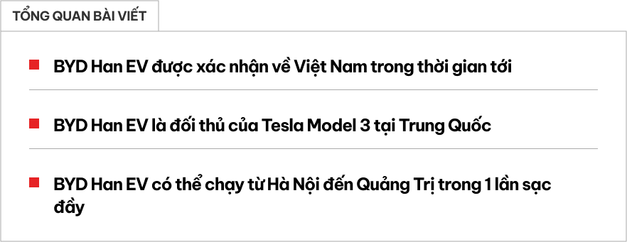 BYD Han EV sắp về Việt Nam dễ ‘hot’: Dáng như Taycan, chạy Hà Nội - Quảng Trị chỉ cần 1 lần sạc- Ảnh 1.