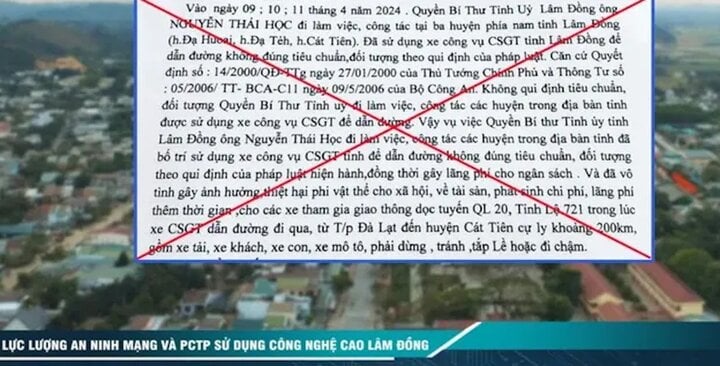 Điều tra người tung tin đồn 'CSGT dẫn đường cho Quyền Bí thư Lâm Đồng'- Ảnh 1.