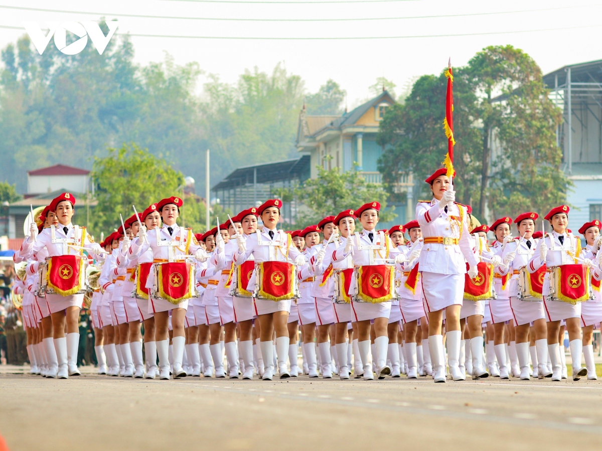 Hợp luyện toàn bộ khối diễu binh, diễu hành kỷ niệm 70 năm Chiến thắng Điện Biên Phủ- Ảnh 5.